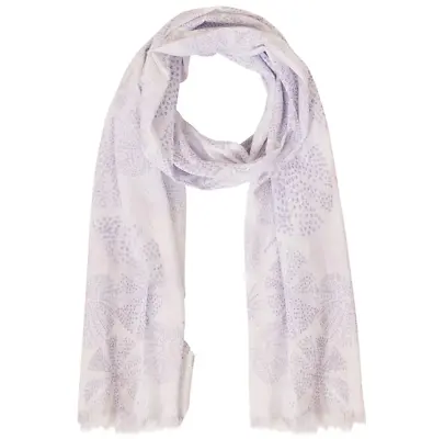 Lazy Jacks Lilac & White Lightweight Ditsy / Floral Scarf - Gift RRP £14.99 • £10