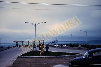 Vtg 1950's Slide Car Toll Plaza Mackinac Bridge Shortly After Opening X1O050 • $5