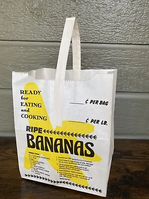 Vintage Banana Grocery Store Paper Bag W/ Bread Recipe NOS Movie Prop Fruit • $9.99