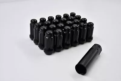 Set 24 Spline Lug Nut Kit Black 14mm X 1.5 1.9  Tall M14x1.5 - 6 Splines  + Key • $28