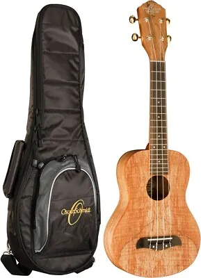 Oscar Schmidt Acoustic Concert Ukulele  Satin Spalted Maple Gigbag OU8K • $180.49