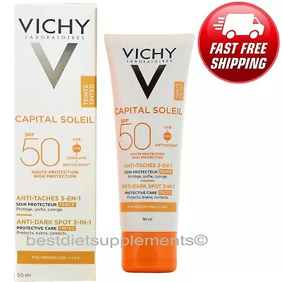 Vichy Capital Soleil Anti Dark Spot Tinted 3 In 1 SPF50+ 50ml • $22.32