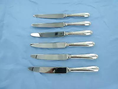 A  Sterling Silver Set Of Six Old English Dessert Knives Birmingham 1997. • £270