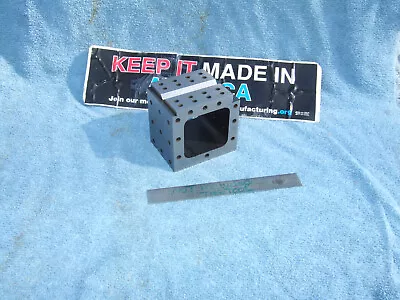Grind Cube 2.5 X 3 X 3 Machinist Toolmaker Hardened Tapped 54 Times Clean Used • $225