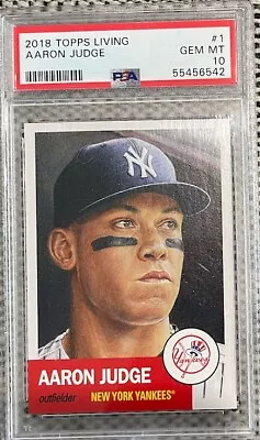 2018 Topps Living Aaron Judge #1 PSA 10 • £138.28