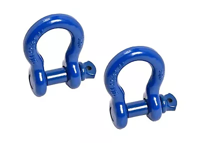 2x Bow Shackles BLUE 3/4  D Ring Screw Pin Jeep CJ Off-Road Anchor Bow 4 3/4TON • $28.83