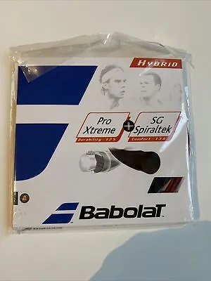 NEW Babolat Pro Xtreme 17g + SG Spiraltek 16g Tennis String Black Red • $16
