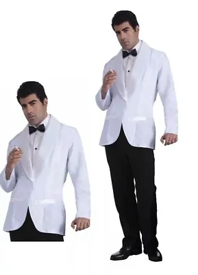 White Jacket Hugh Hefner  Mens James Bond Gangster Outfit N • $32