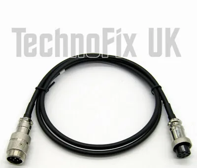 1m 8 Pin Round Microphone Extension Cable For Kenwood Transceivers • £21.99