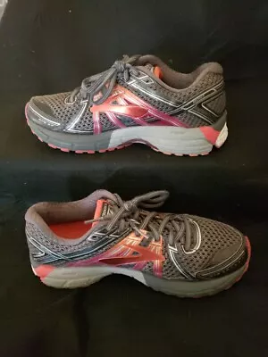 Brooks GTS 17 Orange Metallica/Gray Size 8 B Running Shoe.Ton Of Tread Left  • $18