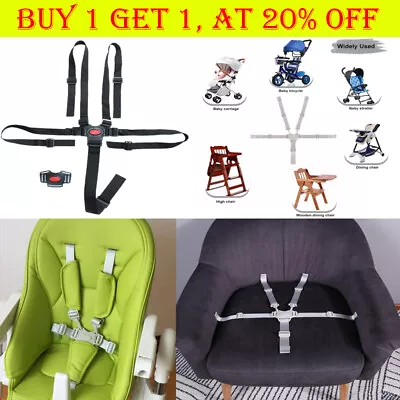 Baby Safe Belt High Chair Harness Stroller Pram Straps Pushchair Holder 5 Point • £6.99