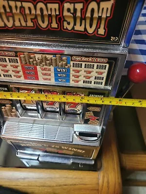 Jackpot Slot Machine Bank Vintage Slightly Used. • $225