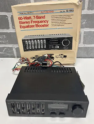 $115 • Buy Vintage Realistic 12-1959 Car Stereo Equalizer 60 Watt 7-Band Booster With Box