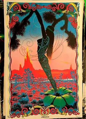 Desert Blossom Flower Power Vintage 1971 Blacklight Poster Star City -nice! • $170.83