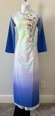 XL- Pre-made  Ao Dai ONLY  3D Vietnamese Traditional- Blue & More • $23