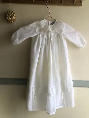 £12 • Buy Vintage Christening Gown John Lewis Nylon 0-6 Months Cotton 