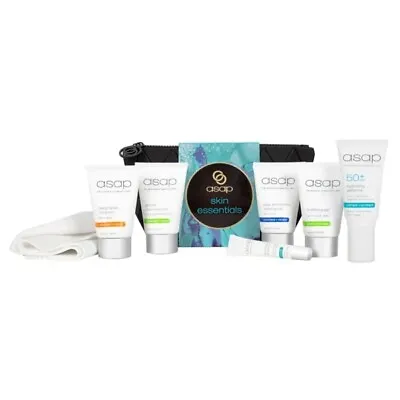 ASAP Skin Essentials Pack Gentle Daily Cleanser Scrub 50+ Soothing Gel Lip Balm • $122.99