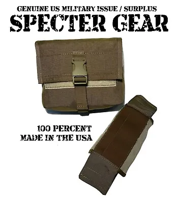 Specter Gear 427-1 Coyote Molle 200 Rd Saw Utility Pouch Linked Ammo Us Military • $34.95