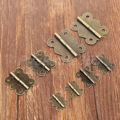 £3.11 • Buy 10pcs Antique Bronze Butterfly Door Hinges Box Cabinet Cupboard Hinges Decor