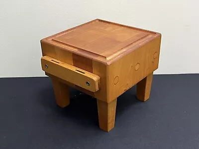 🔴⚪🔵 VTG  J K Adams Vermont 6” Mini End Grain Butcher Block Legs ~ Excellent! • $59.99