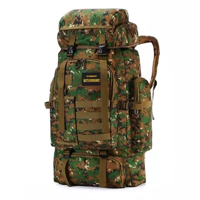 80L Men Outdoor Travel Oxford Cloth Bags Camping Camouflage Hiking Backpack • $65.57