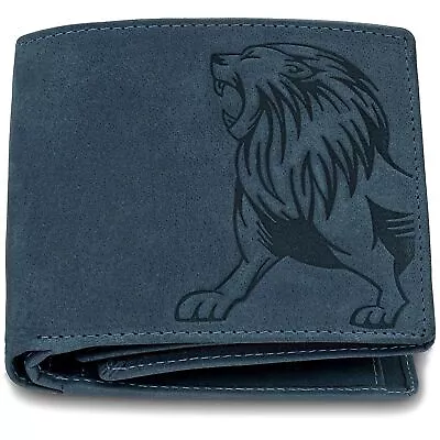 Genuine Leather Minimalist Bifold Wallets For Men RFID Blocking Slim Mens Wallet • £36.26