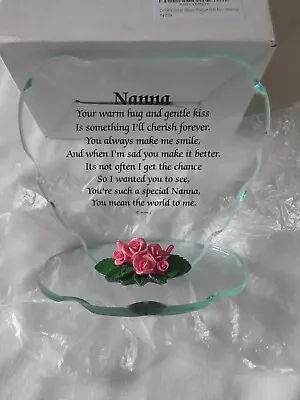 Glass Nanna Plaque Bnib • £6