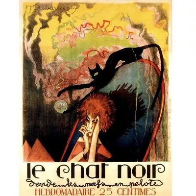 Le Chat Noir 1922 (Henri Desbarbieux) Art Nouveau Vintage Poster Wall Art Decor • $16