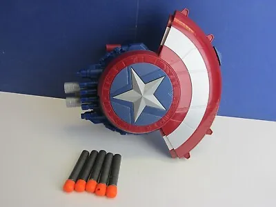 Marvel CAPTAIN AMERICA REVEAL SHIELD NERF DART GUN TOY Hasbro AVENGERS Kids • £17.03