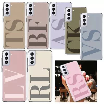 Personalised Initials Case TPU Phone Cover For Samsung Galaxy S24 S21 FE S22 S23 • £4.88