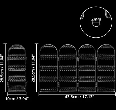 Foldable Acrylic Jewellery Organiser - Stores 120 Pairs Of Earrings - 5 Tiers • £6.99