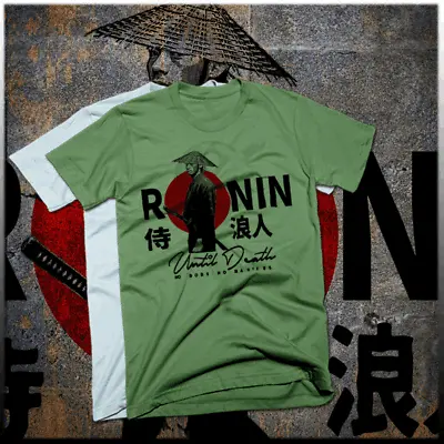 Samurai T-shirt Japanese Ronin Kanji Warrior Bushido Until Death Warrior Tee • $19.99