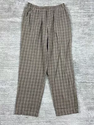 Cabin Creek Pants Womens 12P Plaid Elastic Waist Pockets Pull On Casual • $12.99