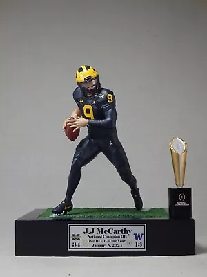 JJ McCarthy Figure MICHIGAN WOLVERINES Jersey Helmet CFP Trophy Custom Mcfarlane • $299.99