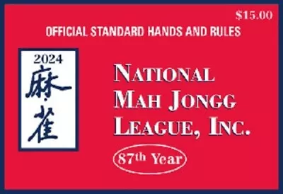 2024 National Mah Jongg League LARGE SIZE Card- (PRE/ORDER) OFFICIAL* NEW • $15