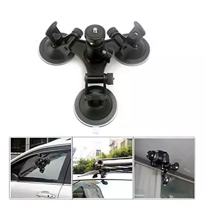 Triple Cup DSLR Camera Suction Mount GoPro Hero 5/4/3 Car Holder Window Mount • $24.99