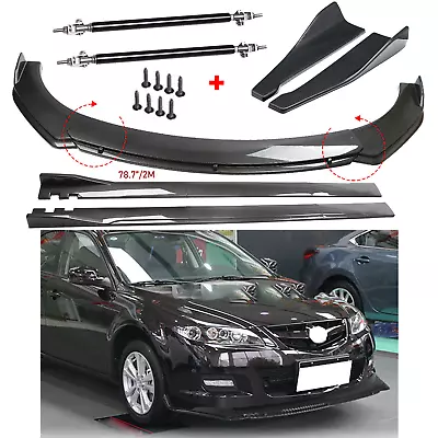 Carbon Fiber Front Bumper Rear Splitter Spoiler Side Skirt For 2004-21 Mazda • $169.99