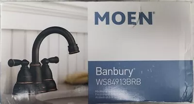 NEW! MOEN Banbury 4 In 2-Handle High-Arc Bathroom Faucet In Mediterranean Bronze • $71.99