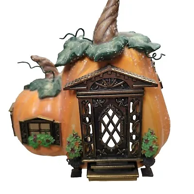 Partylite Pumpkin Cottage House Tealight Candle Holder Decor Halloween Fall READ • $37.92