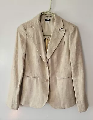 J.CREW Women's Elegant Golden Cream Linen Formal Blazer Suit Sz 4.  • $45.99