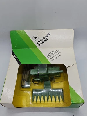 $24.99 • Buy Vtg ERTL #550 JOHN DEERE COMBINE - 1/80 SCALE Corn & Grain Heads Movable Spout