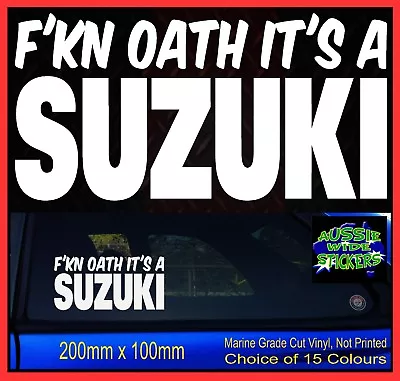 $6.90 • Buy Funny Stickers For SUZUKI Jimny Sierra Vitara Car Decals 4x4 FKN OATH 200mm