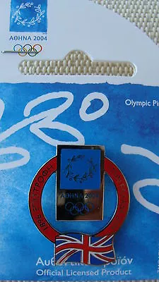 ENGLAND GREAT BRITAIN FLAG -LONDON 2012 - ATHENS 2004 OLYMPIC PINS Made By Trofe • $19