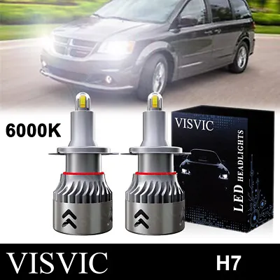 H7 Car LED Headlight 360° 8-Sides High Power 1904 200W 6000K 30000LM DRL 2 Bulbs • $30.89
