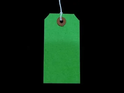 £1.25 • Buy Green Strung Tie On Tags Labels Retail Luggage Tags With String