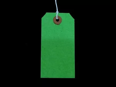 £1.25 • Buy Green Strung Tie On Tags Labels Retail Luggage Tags With String