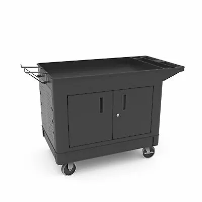 Luxor Industrial Work Cart W/ Locking Cabinet Color Black Material • $519.99