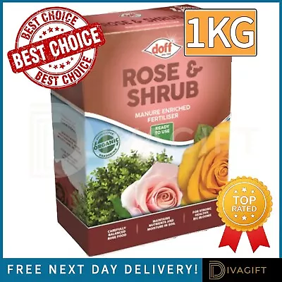 1kg Doff Rose And Shrub Feed Plant Food Manure Enriched Organic Fertiliser New • £6.95