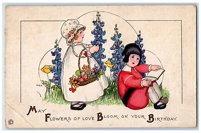 1924 Birthday Children Flowers Bloom Embossed Middletown Maryland MD Postcard • $9.72