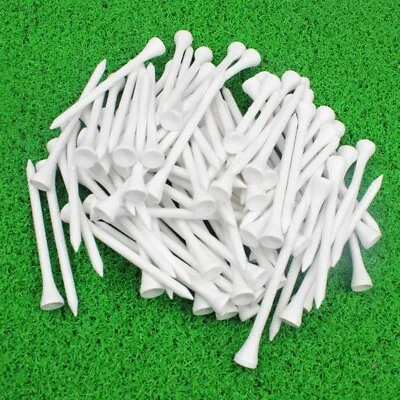 100pcs Golf Tees Premium Bamboo 3 1/4  83mm Durable Biodegradable Wood Golf Tees • $12.99